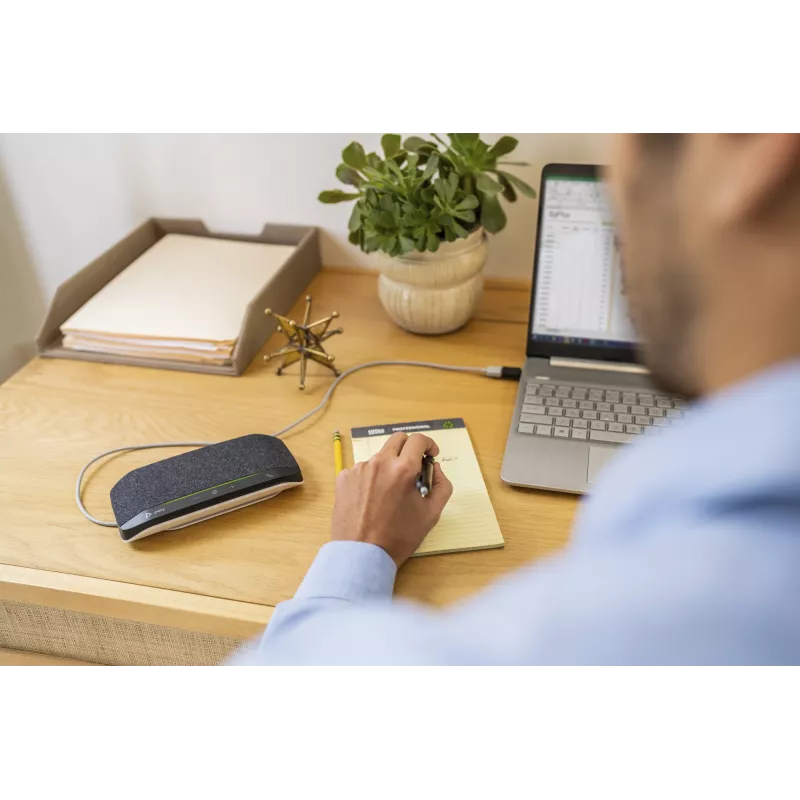 HP Poly Sync 10 USB-A USB-C Speakerphone, Silver, Windows 10, Windows 11, MacOS, RoHS, Federal Communications Commission (FCC), CE, 182 mm, 89 mm