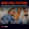 HP Poly Voyager Free 60+ UC Carbon Black Earbuds +BT700 USB-C Adapter +Touchscreen Charge Case