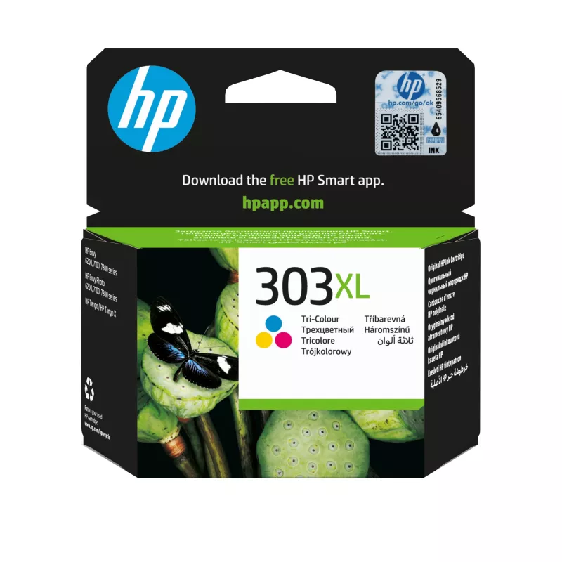 HP 303XL High Yield Tri-color Original Ink Cartridge, Cyan, Magenta, Yellow, 1 pc(s), 415 pages