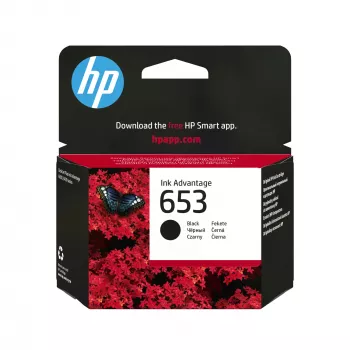 HP 653 Black Original Ink Advantage Cartridge, Black, 1 pc(s), 360 pages