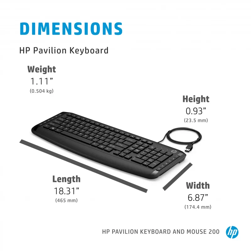 Keyboard and Mouse Set HP Pavilion Keyboard and Mouse 200