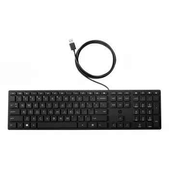 HP Wired Desktop 320K Keyboard Full-size USB Black 1.8m Cable