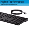 Wired Keyboard HP 320K — Full-size USB, Straight layout, 1.8 m cable, Black