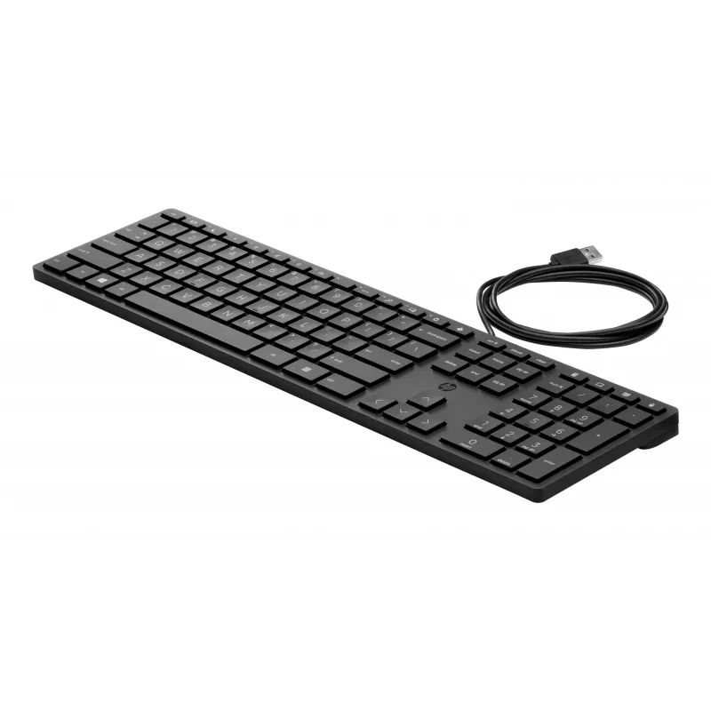 Wired Keyboard HP 320K — Full-size USB, Straight layout, 1.8 m cable, Black