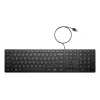 Wired Keyboard HP 320K — Full-size USB, Straight layout, 1.8 m cable, Black