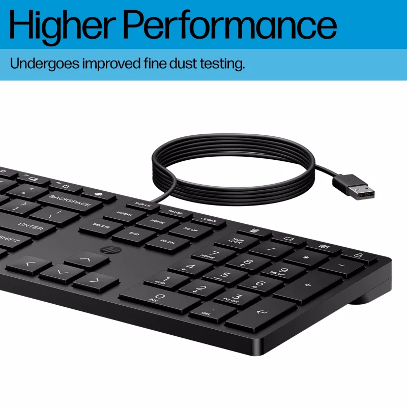 Wired Full-size Desktop Keyboard HP 320K — USB, 1.8 m cable, Black