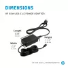 HP 65W USB-C LC Power Adapter Laptop Indoor 65W Black
