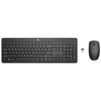 HP 235 Wireless Mouse and Keyboard Combo, Full-size (100%), Wireless, RF Wireless, Black, Mouse included