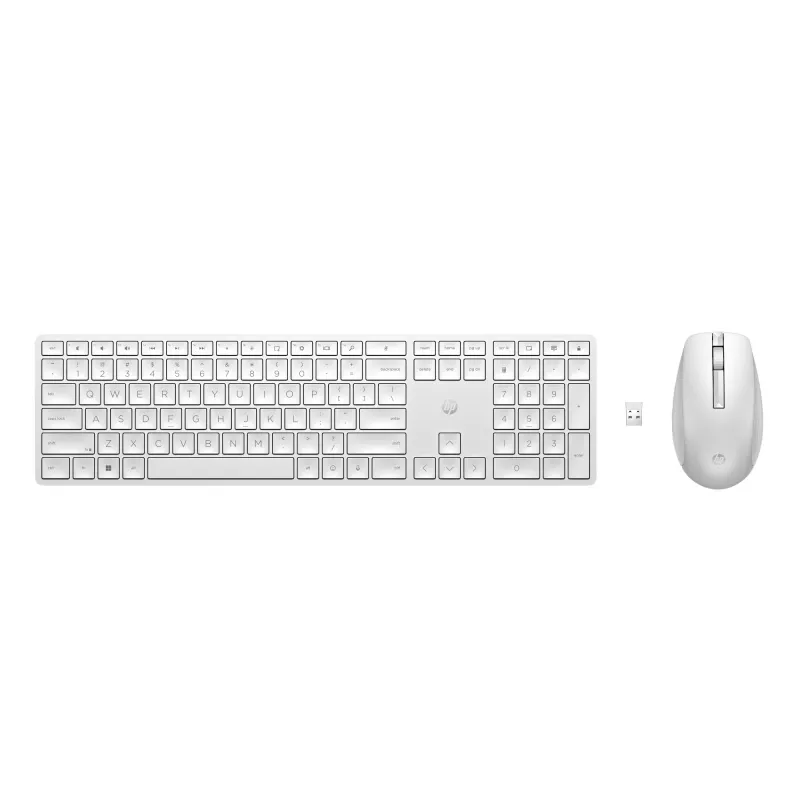 HP 650 Wireless Keyboard and Mouse Combo Full-size White