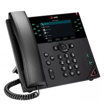 HP Poly VVX 450 12-Line IP Phone and PoE-enabled, IP Phone, Black, Wired handset, 12 lines, LCD, 10.9 cm (4.3 inch)
