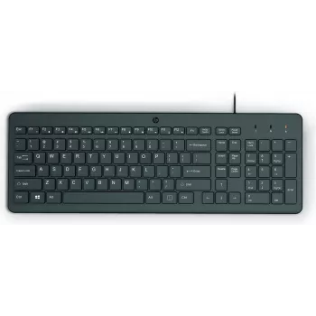 HP 150 Wired Keyboard Full-size USB Black 1m Cable