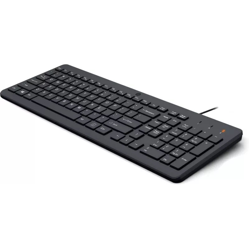 HP 150 Wired Keyboard Full-size USB Black 1m Cable