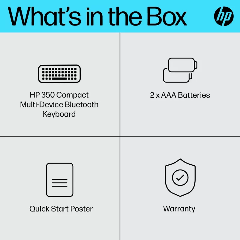 HP 350 Compact Multi-Device Bluetooth Keyboard