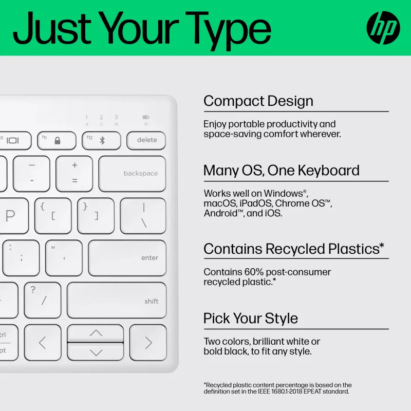 Keyboard HP 350 Compact Multi-Device Bluetooth Keyboard