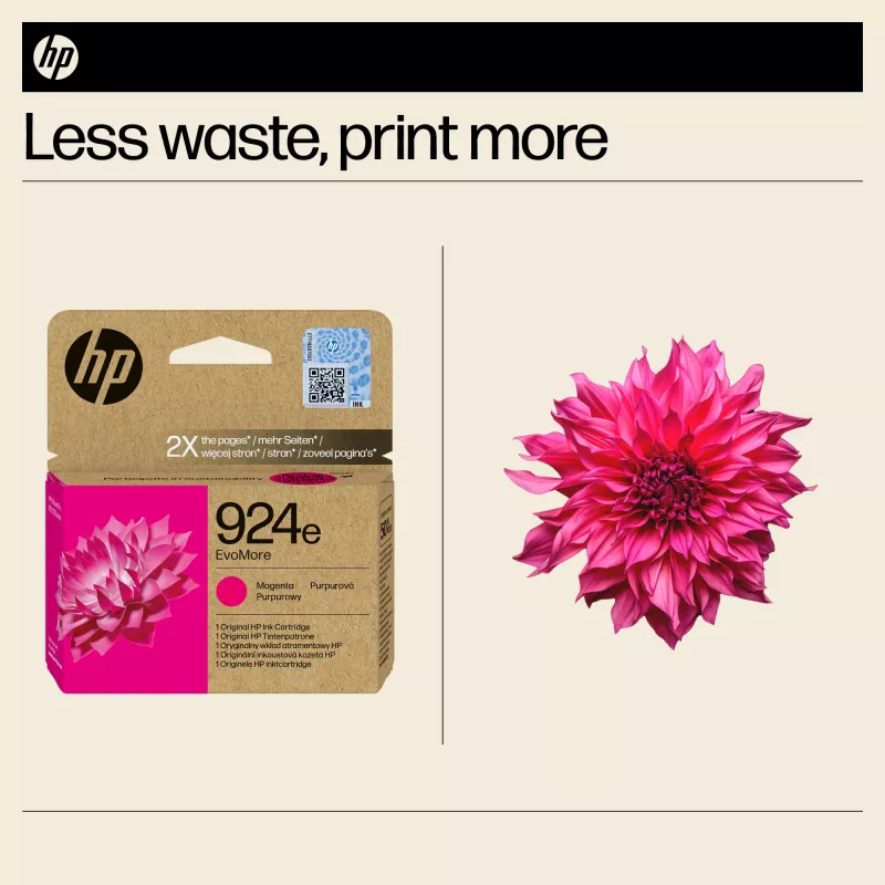 HP 924e EvoMore Magenta Original Ink Cartridge, Magenta, 1 pc(s), 800 pages