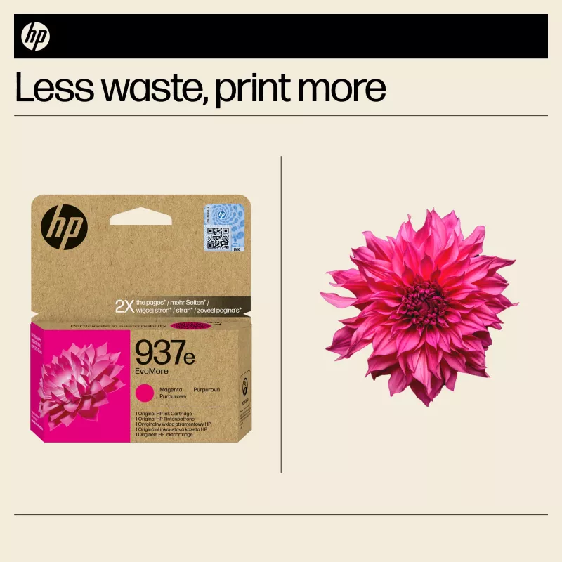 HP 937e EvoMore Magenta Original Ink Cartridge, Magenta, 1 pc(s), 1650 pages
