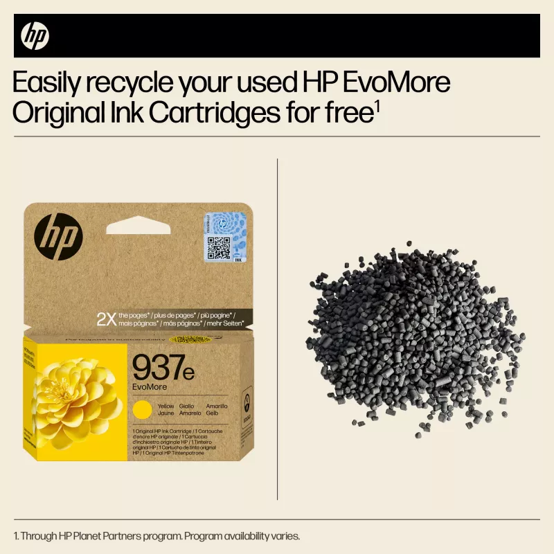 HP 937e EvoMore Yellow Original Ink Cartridge