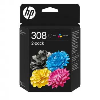 Cartridge HP 308 Black/Tri-Color Ink Cartridge Combo 2-Pack
