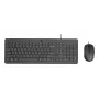 Wired Keyboard and Mouse set HP 150 — Full-size USB membrane keyboard, black, with wired USB mouse