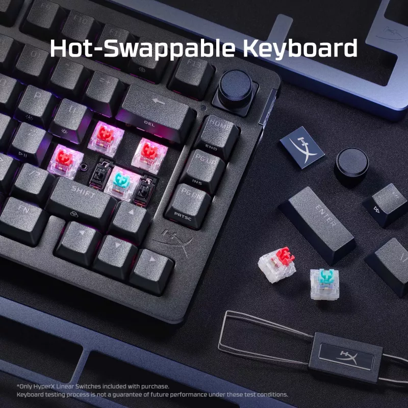 Mechanical gaming keyboard Kingston (HyperX) Alloy Rise 75 — compact 75% layout, wired, model 7G7A4AA#ABD