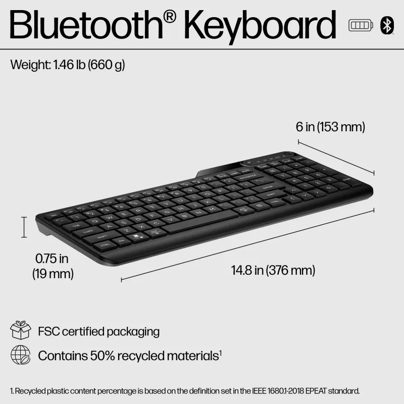 Keyboard HP 460 Multi-Device Bluetooth Wireless
