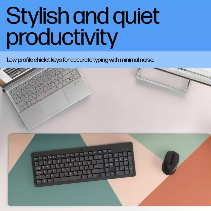 Keyboard HP 220 Wireless Keyboard — Full-size (100%), RF wireless, membrane, black