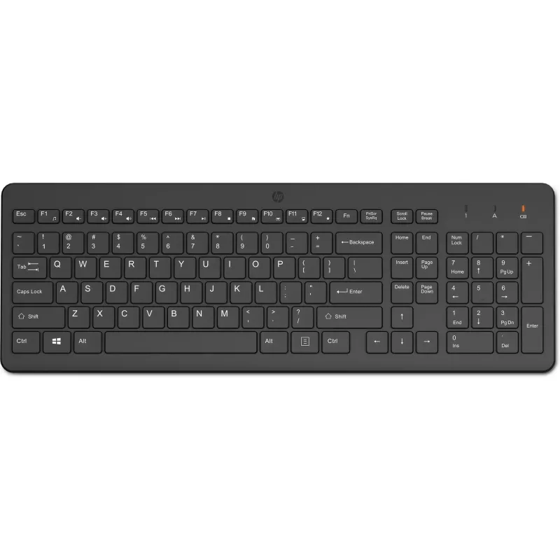 Keyboard HP 220 Wireless Keyboard — Full-size (100%), RF wireless, membrane, black