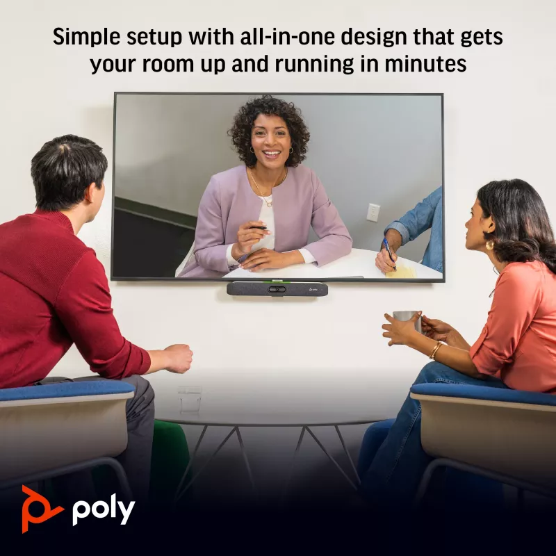 POLY Studio X30 All-In-One Video Bar 4K Ultra HD 60 fps 5x Zoom