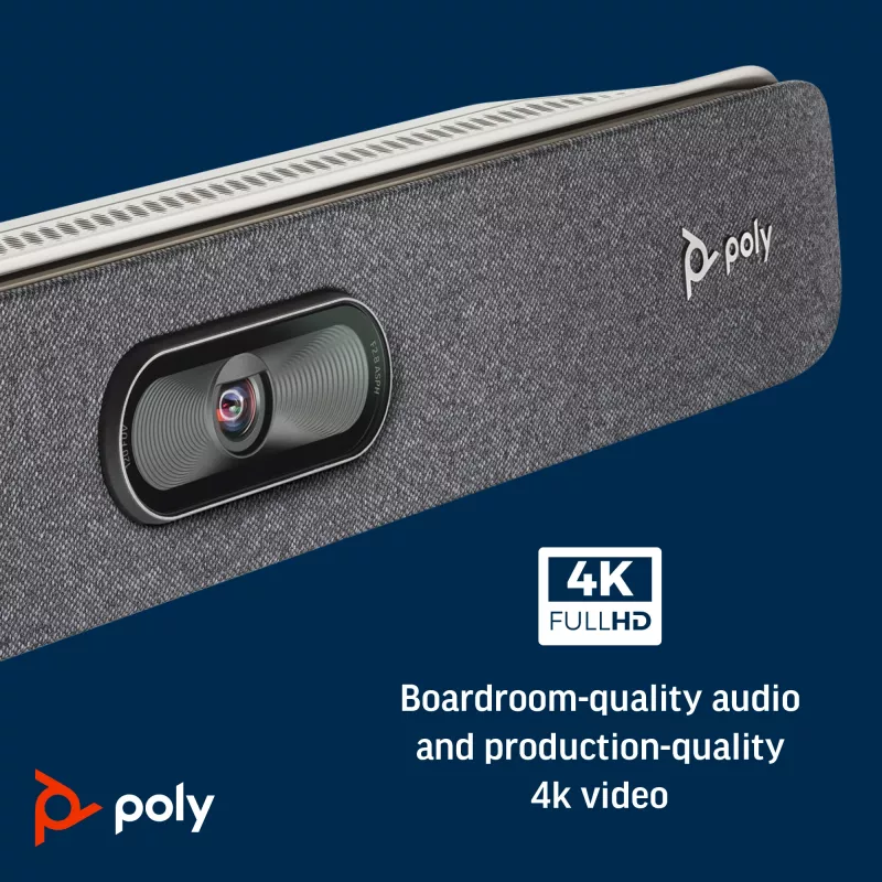 POLY Studio X30 All-In-One Video Bar 4K Ultra HD 60 fps 5x Zoom