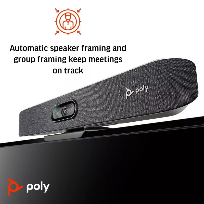 POLY Studio X30 All-In-One Video Bar 4K Ultra HD 60 fps 5x Zoom