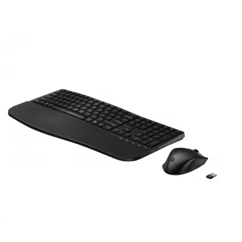 Wireless keyboard and mouse combo HP 685 Comfort — Full-size curved keyboard, RF Wireless + Bluetooth, black, with mouse