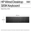HP Wired Desktop 320K Keyboard Full-size USB Membrane Black