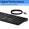 HP Wired Desktop 320K Keyboard Full-size USB Membrane Black