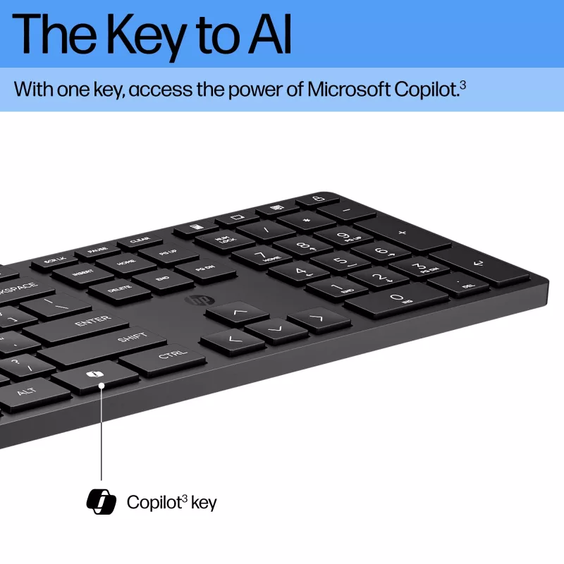 HP Wired Desktop 320K Keyboard Full-size USB Membrane Black