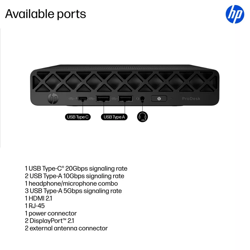 Computer HP ProDesk 4 G1i AI Mini Core Ultra 5 225T RAM 16GB SSD 512GB Intel Graphics OS Win 11 Pro
