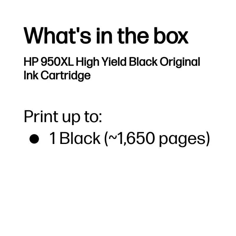 HP 950XL High Yield Black Original Ink Cartridge