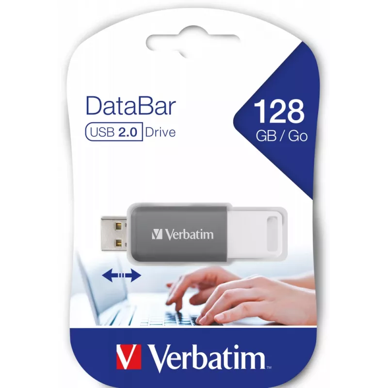 Verbatim V DataBar USB flash drive 128 GB USB Type-A 2.0 Grey