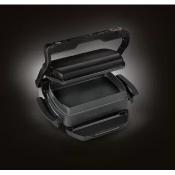 Contact Grill Tefal GC7148 — 2000W, stainless steel housing, rectangular, adjustable thermostat, grid top surface, 365×365×175 mm