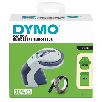 Embosser Dymo Omega 12mm — handheld label embosser, PVC labels, direct thermal, 3.7 mm print height