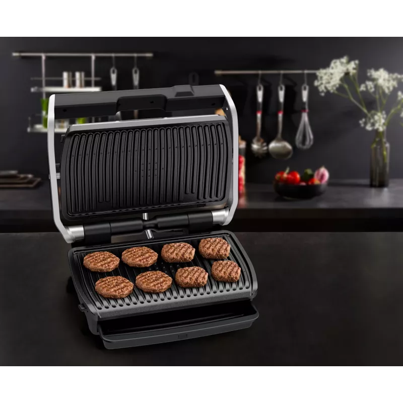 Contact grill Tefal OptiGrill Elite XL GC760D — stainless steel, 800 cm² surface, 2200 W