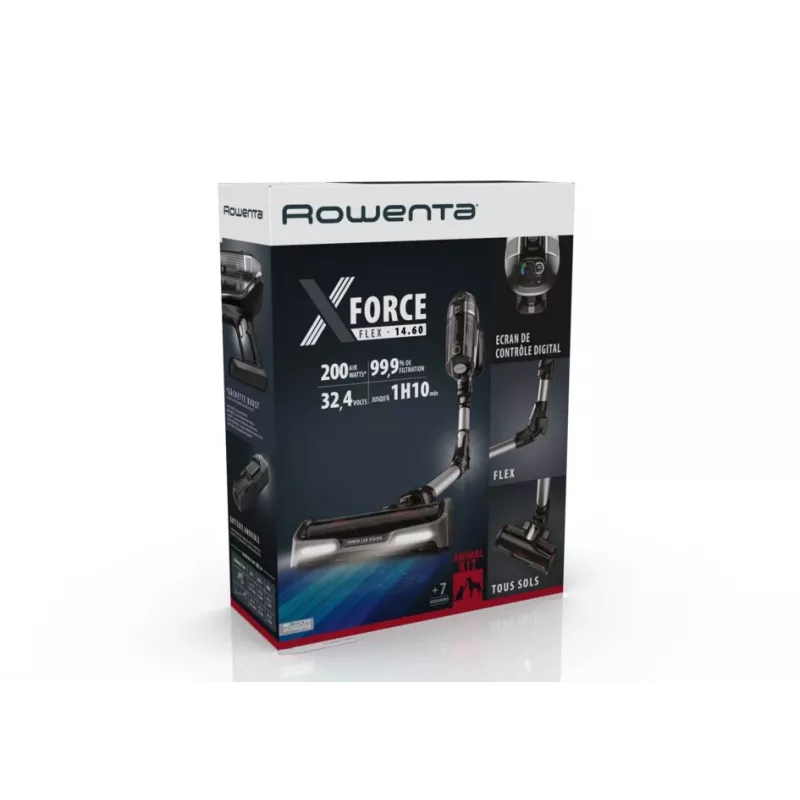 Rowenta X-Force RH9958 2-in-1 stick vacuum Battery Dry HEPA Bagless 0.9 L Black, Grey