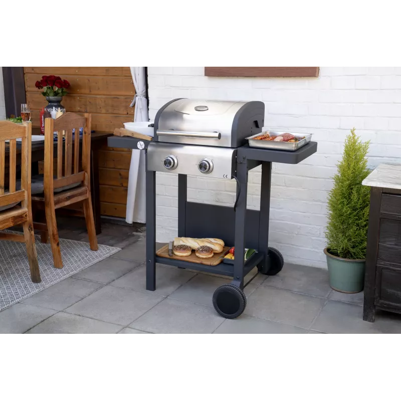 Unold 58595 Barbecue Grill-Wagen BUDDY Cart Electric Black, Stainless steel 2600 W