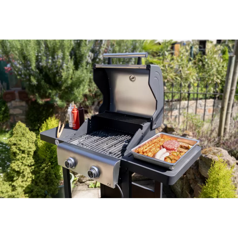 Unold 58595 Barbecue Grill-Wagen BUDDY Cart Electric Black, Stainless steel 2600 W