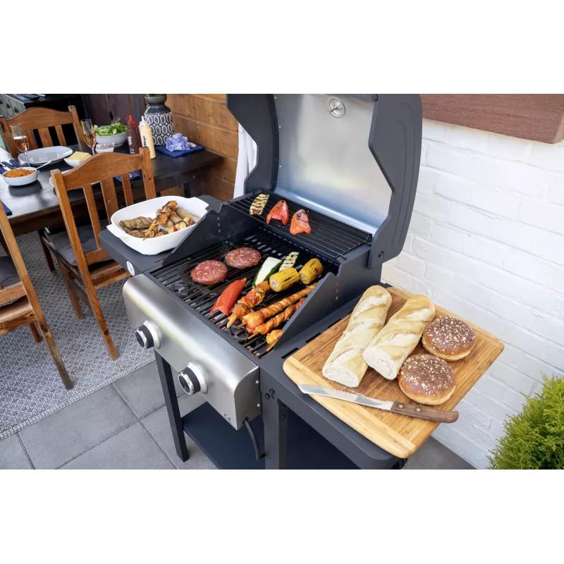 Unold 58595 Barbecue Grill-Wagen BUDDY Cart Electric Black, Stainless steel 2600 W