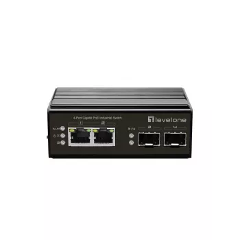 LevelOne IGP-0432 network switch Unmanaged Gigabit Ethernet (10/100/1000) Power over Ethernet (PoE) Black