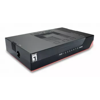 LevelOne 8-Port Gigabit Switch, Unmanaged, Gigabit Ethernet (10/100/1000), Full duplex, Wall mountable