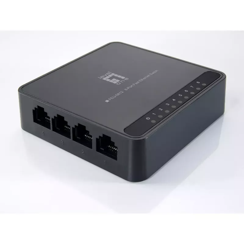 LevelOne FEU-0812 network switch Unmanaged Fast Ethernet (10/100) Black