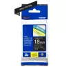 Laminated tape Brother TZe345 18mm White on Black