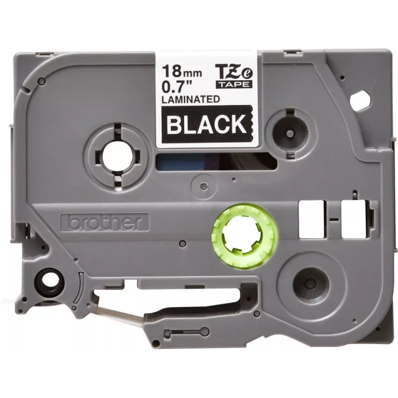 Laminated tape Brother TZe345 18mm White on Black