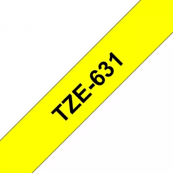 Label tape Brother TZe-631 (TZe) 12 mm x 8 m, black on yellow